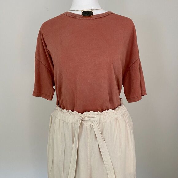 Aerie Lightweight Cargo Pants in Cream, Size: L - Picture 10 of 10